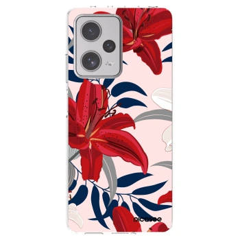 Picasee átlátszó szilikon tok az alábbi mobiltelefonokra Xiaomi Redmi Note 12 Pro+ 5G - Red Lily