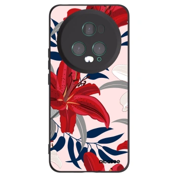 Picasee fekete szilikon tok az alábbi mobiltelefonokra Honor Magic5 Pro - Red Lily