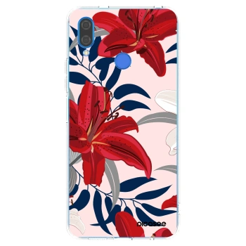 Picasee átlátszó szilikon tok az alábbi mobiltelefonokra Huawei Nova 3 - Red Lily