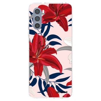 Picasee átlátszó szilikon tok az alábbi mobiltelefonokra Motorola Moto G62 - Red Lily