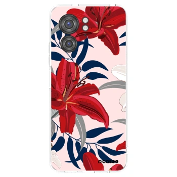 Picasee átlátszó szilikon tok az alábbi mobiltelefonokra Motorola Edge 40 - Red Lily