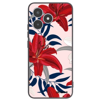 Picasee fekete szilikon tok az alábbi mobiltelefonokra Realme C53 - Red Lily