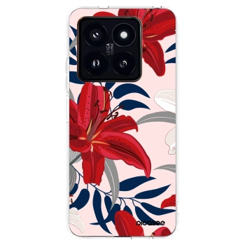 Picasee átlátszó szilikon tok az alábbi mobiltelefonokra Xiaomi 14 Pro - Red Lily