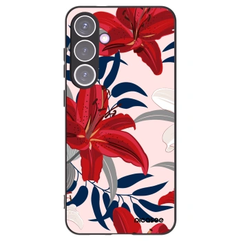 Picasee fekete szilikon tok az alábbi mobiltelefonokra Samsung Galaxy S24+ S926B 5G - Red Lily