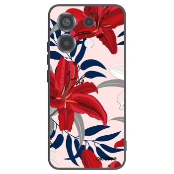 Picasee fekete szilikon tok az alábbi mobiltelefonokra Xiaomi Poco X6 - Red Lily