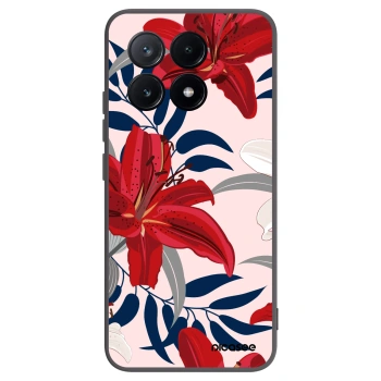 Picasee fekete szilikon tok az alábbi mobiltelefonokra Xiaomi Poco X6 Pro - Red Lily