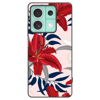 Picasee fekete szilikon tok az alábbi mobiltelefonokra Xiaomi Redmi Note 13 5G - Red Lily