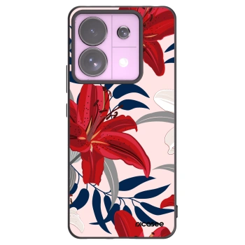 Picasee fekete szilikon tok az alábbi mobiltelefonokra Xiaomi Redmi Note 13 Pro 5G - Red Lily