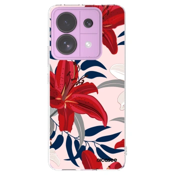 Picasee átlátszó szilikon tok az alábbi mobiltelefonokra Xiaomi Redmi Note 13 Pro 5G - Red Lily