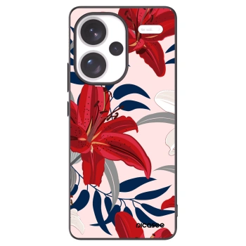 Picasee fekete szilikon tok az alábbi mobiltelefonokra Xiaomi Redmi Note 13 Pro+ 5G - Red Lily