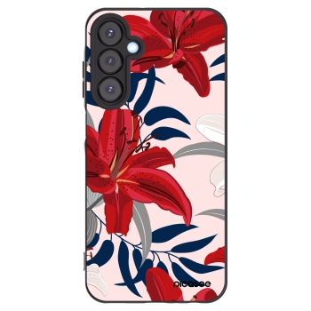 Picasee fekete szilikon tok az alábbi mobiltelefonokra Samsung Galaxy A25 A256B 5G - Red Lily