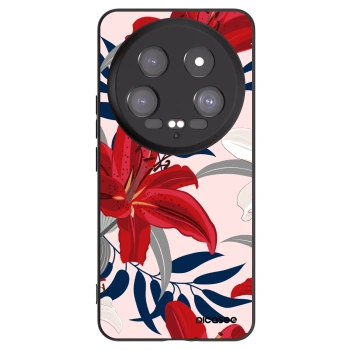 Picasee fekete szilikon tok az alábbi mobiltelefonokra Xiaomi 14 Ultra - Red Lily