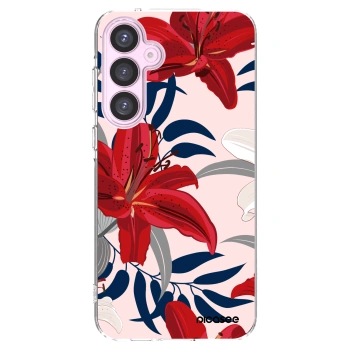 Picasee átlátszó szilikon tok az alábbi mobiltelefonokra Samsung Galaxy A55 5G A556B - Red Lily