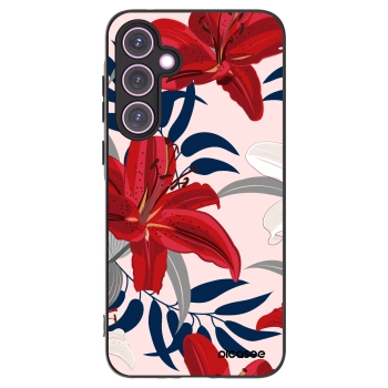 Picasee fekete szilikon tok az alábbi mobiltelefonokra Samsung Galaxy A35 5G A356B - Red Lily