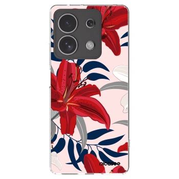 Picasee átlátszó szilikon tok az alábbi mobiltelefonokra Xiaomi Redmi Note 13 4G - Red Lily