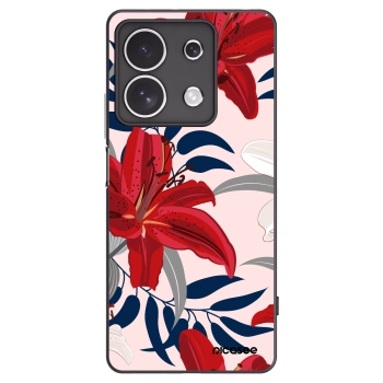 Picasee fekete szilikon tok az alábbi mobiltelefonokra Xiaomi Redmi Note 13 4G - Red Lily