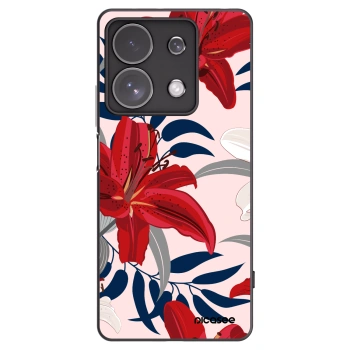 Picasee fekete szilikon tok az alábbi mobiltelefonokra Xiaomi Redmi Note 13 Pro 4G - Red Lily