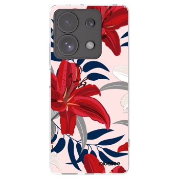 Picasee átlátszó szilikon tok az alábbi mobiltelefonokra Xiaomi Redmi Note 13 Pro 4G - Red Lily