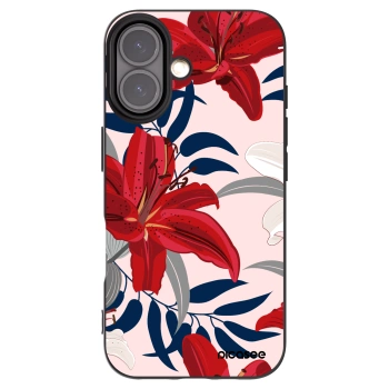 Picasee fekete szilikon tok az alábbi mobiltelefonokra Apple iPhone 16 - Red Lily