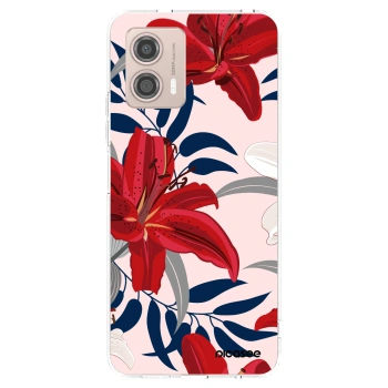 Picasee átlátszó szilikon tok az alábbi mobiltelefonokra Motorola Moto G53 5G - Red Lily