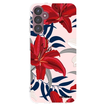 Picasee átlátszó szilikon tok az alábbi mobiltelefonokra Samsung Galaxy A05s A057G - Red Lily
