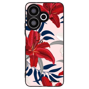 Picasee fekete szilikon tok az alábbi mobiltelefonokra Xiaomi Redmi 13 4G - Red Lily