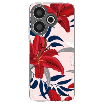 Picasee átlátszó szilikon tok az alábbi mobiltelefonokra Xiaomi Redmi 13 4G - Red Lily