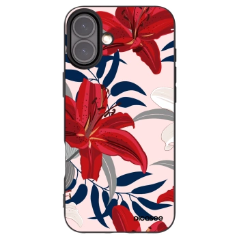 Picasee fekete szilikon tok az alábbi mobiltelefonokra Apple iPhone 16 Plus - Red Lily