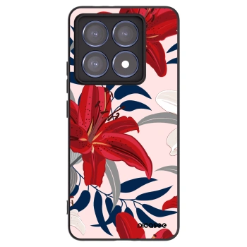 Picasee fekete szilikon tok az alábbi mobiltelefonokra Xiaomi 14T Pro - Red Lily