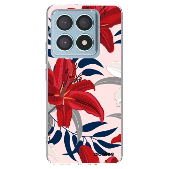 Picasee átlátszó szilikon tok az alábbi mobiltelefonokra Xiaomi 14T Pro - Red Lily