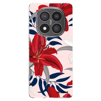 Picasee átlátszó szilikon tok az alábbi mobiltelefonokra Xiaomi Redmi Note 14 Pro+ 5G - Red Lily