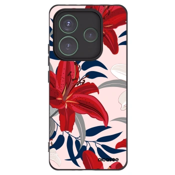 Picasee fekete szilikon tok az alábbi mobiltelefonokra Xiaomi Redmi Note 14 5G - Red Lily