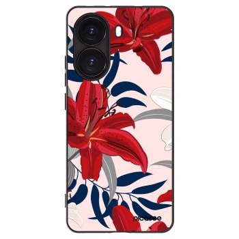 Picasee fekete szilikon tok az alábbi mobiltelefonokra Xiaomi Poco X7 Pro 5G - Red Lily
