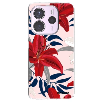 Picasee átlátszó szilikon tok az alábbi mobiltelefonokra Xiaomi Redmi Note 14 4G - Red Lily