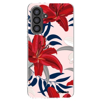 Picasee átlátszó szilikon tok az alábbi mobiltelefonokra Samsung Galaxy A56 5G A566B - Red Lily