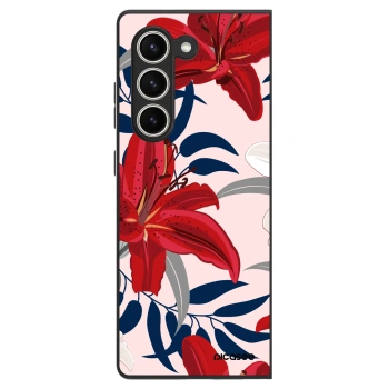 Szilikon tok erre a típusra Samsung Galaxy Z Fold5 5G - Red Lily