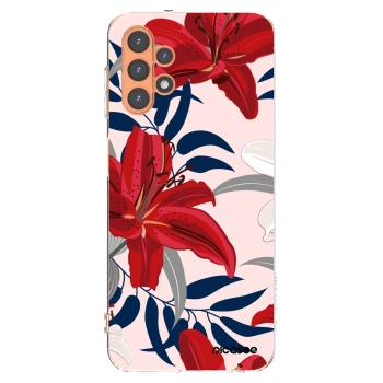 Picasee átlátszó szilikon tok az alábbi mobiltelefonokra Samsung Galaxy A13 5G - Red Lily