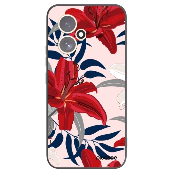 Picasee fekete szilikon tok az alábbi mobiltelefonokra Honor 400 5G - Red Lily