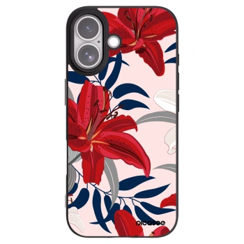 Picasee fekete szilikon tok az alábbi mobiltelefonokra Apple iPhone 17 - Red Lily