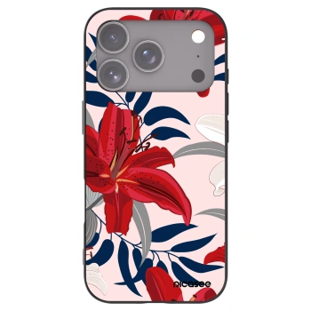 Picasee fekete szilikon tok az alábbi mobiltelefonokra Apple iPhone 17 Pro - Red Lily