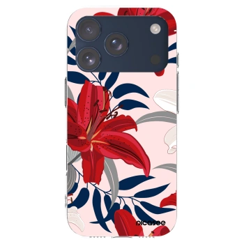 Picasee átlátszó szilikon tok az alábbi mobiltelefonokra Apple iPhone 17 Pro - Red Lily