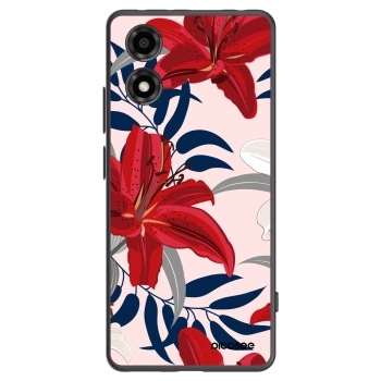 Picasee fekete szilikon tok az alábbi mobiltelefonokra Motorola Moto E14 - Red Lily