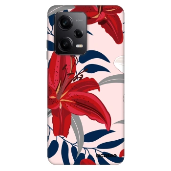 Szilikon tok erre a típusra Xiaomi Redmi Note 12 Pro+ 5G - Red Lily
