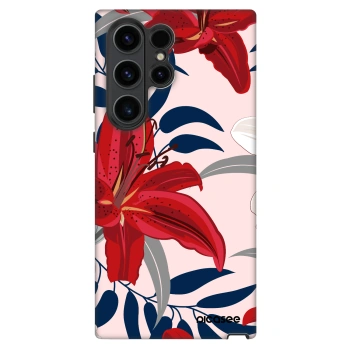 Szilikon tok erre a típusra Samsung Galaxy S22 Ultra 5G - Red Lily