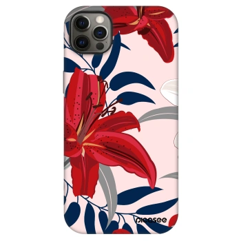 Szilikon tok erre a típusra Apple iPhone 12 Pro Max - Red Lily