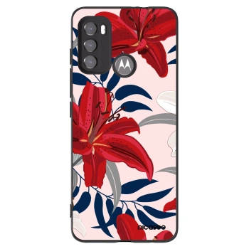 Picasee fekete szilikon tok az alábbi mobiltelefonokra Motorola Edge 60 5G - Red Lily