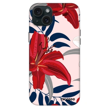 Szilikon tok erre a típusra Apple iPhone 15 Plus - Red Lily