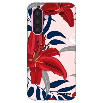 Szilikon tok erre a típusra Samsung Galaxy A56 5G A566B - Red Lily