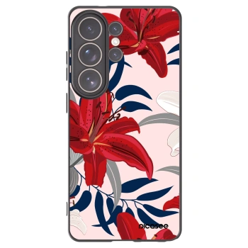 Picasee fekete szilikon tok az alábbi mobiltelefonokra Samsung Galaxy S26 Ultra - Red Lily