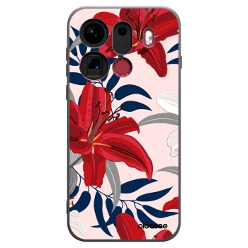 Picasee fekete szilikon tok az alábbi mobiltelefonokra OPPO Find X9 Pro - Red Lily